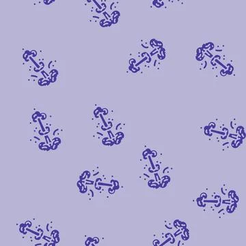 Puff smell glyph vector seamless pattern イラスト素材