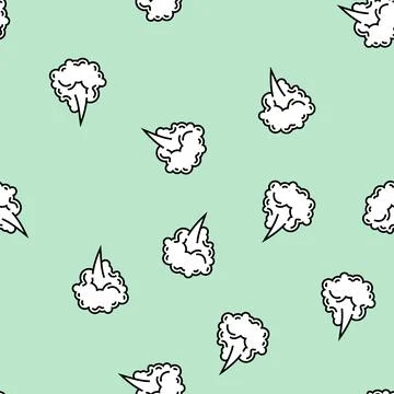 Puff smell vector seamless pattern Stockillustratie