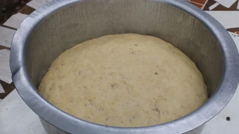 Puff yeast dough ready to make bites or pastries Stock Footage 162970880