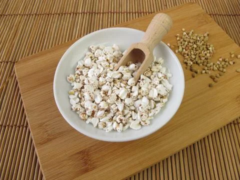 Puffed buckwheat Stock Photos