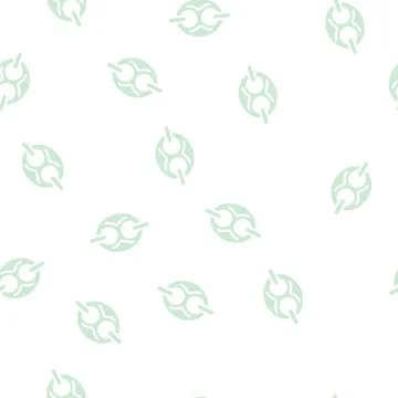 Puffed mariner chain glyph vector seamless pattern Stock Illustration