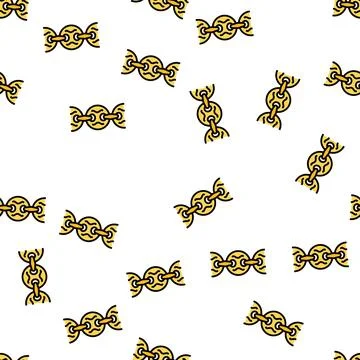 Puffed mariner chain vector seamless pattern Stock Illustration
