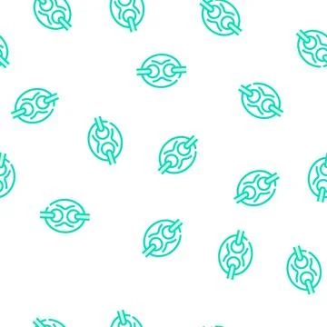 Puffed mariner chain vector seamless pattern Stock Illustration