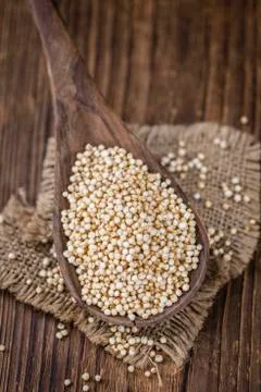 Puffed Quinoa (selective focus; close-up shot) Stock Photos