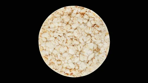 Puffed rice bread, rice cakes, round 库存影片 209558966