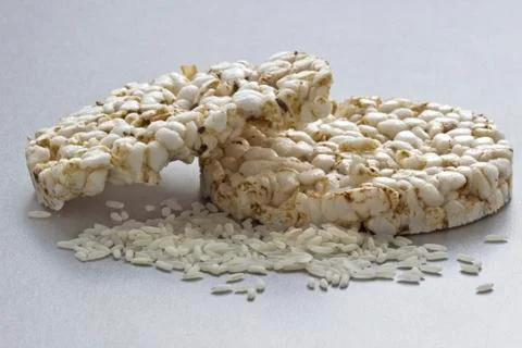 Puffed rice cake Stock Photos