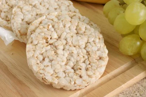 Puffed rice cakes Stock Photos