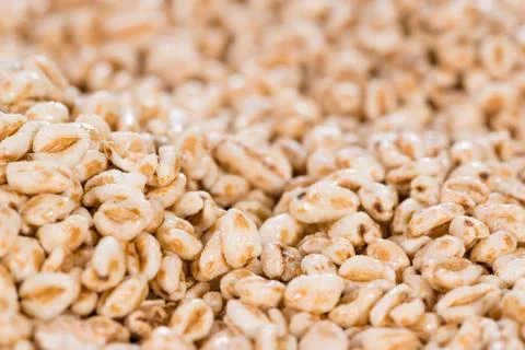 Puffed wheat background Stock Photos