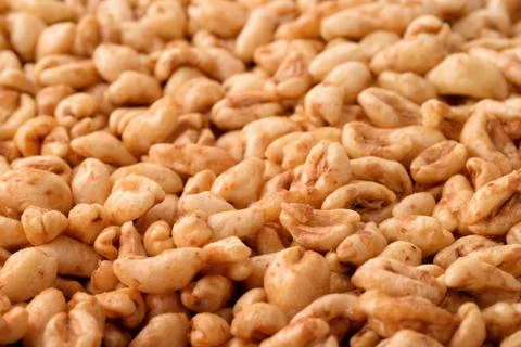 Puffed wheat cereal Stock Photos