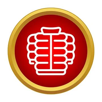 Puffer jacket icon representing winter clothing apparel Stock Illustration