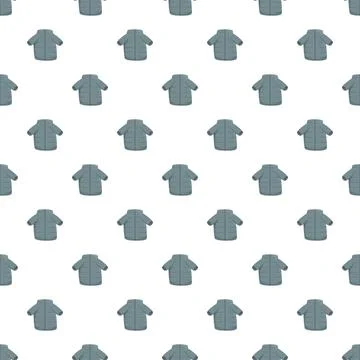Puffer jackets repeating pattern on white background 스톡 일러스트