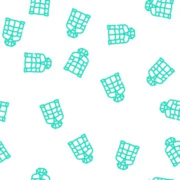 Puffers and quilted jackets vector seamless pattern Stock Illustration