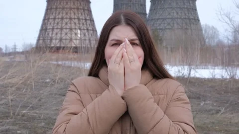 Puffs of dark smoke dirty clouds of toxic vapor are emitted from pipes. Epic Stock Footage 246647472