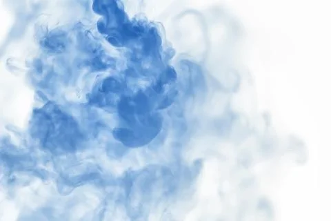 Puffs of paint in water. The dissolution of the dye in water. Water polluti.. Illustration