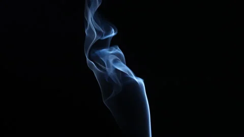 Puffs of smoke on a black background. Close-up 库存影片 234899790