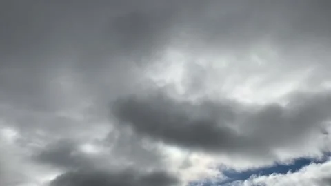 Puffy Big Dark White Sun Peeking Through Clouds Stock Footage 137573679