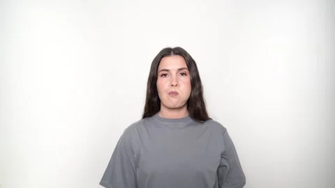 Puffy cheek Stock Footage 314187373