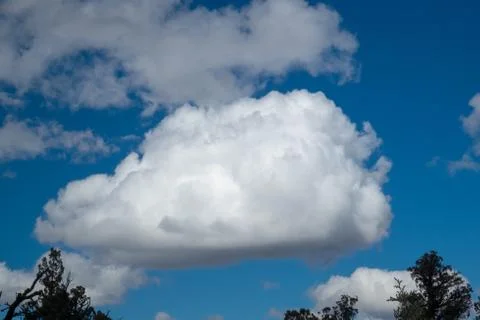 Puffy cloud in a blue sky Stock Photos
