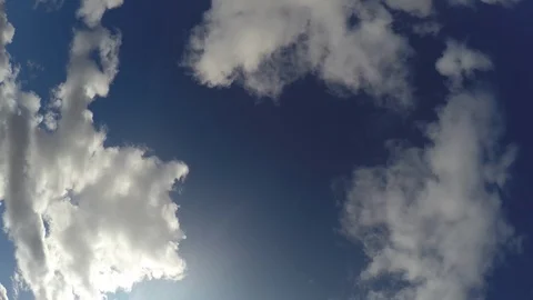 Puffy Cloud Formations Time Lapse:  4K Stock Footage 97147161