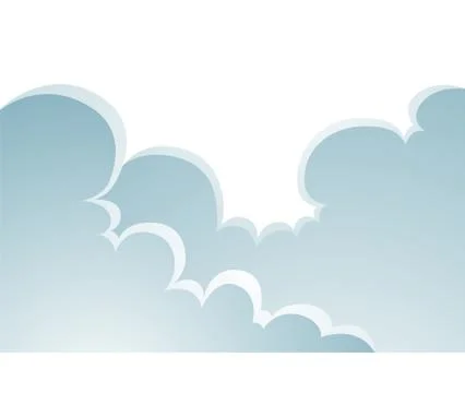 Puffy Clouds Cartoon Stock Illustration