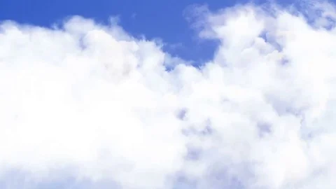 Puffy Clouds Flight Through Stock Footage 99119267