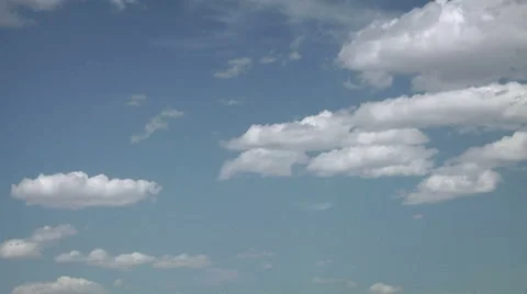 Puffy Clouds Stock Footage 54741214