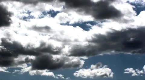 Puffy Dark Clouds Stock Footage 8510359