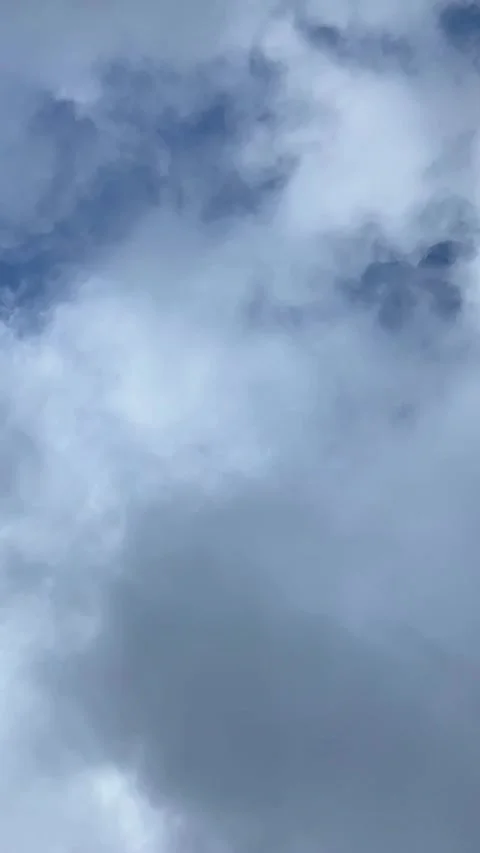 Puffy fluffy white clouds sky time lapse. slow moving clouds. Stock Footage 233598455