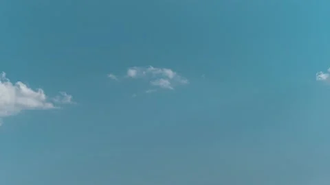 Puffy fluffy white clouds timelapse. Blue sky white clouds. Cumulus cloud Stock Footage 156236201