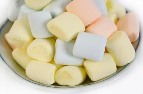 Puffy marshmallows Stock Photos