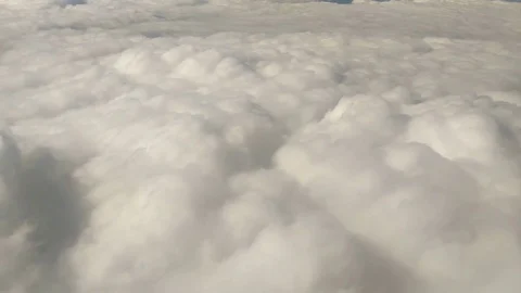 Puffy White Clouds from Above Stock Footage 78601687