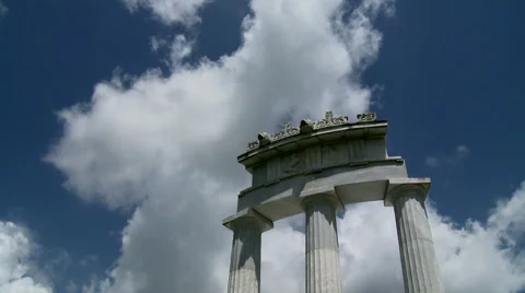 Puffy White Clouds Stock Footage 54707294