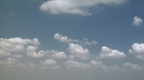 Puffy White Clouds Stock Footage 54746398