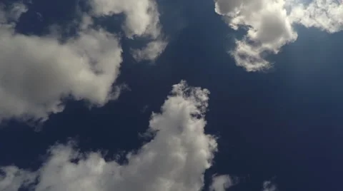 Puffy white clouds time-lapse Video stock 49087325