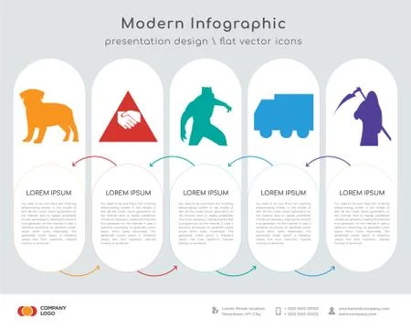 Pug infographics design Stock Illustration