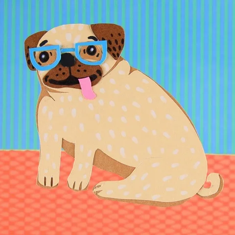 Pug Loop HDSquare Stockbeeldmateriaal 93843618