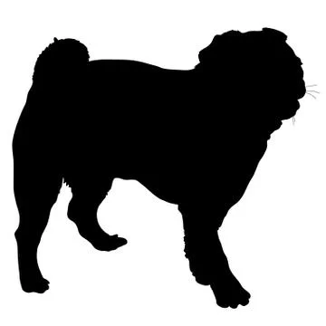 Pug Silhouette Stock Illustration