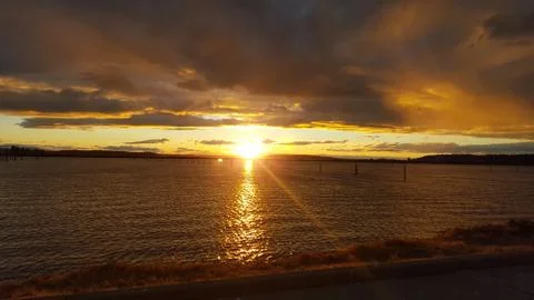 Puget Sound Sunset, Everett WA 2440 Stock Photos