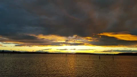 Puget Sound Sunset, Everett WA 2850 Stock Photos