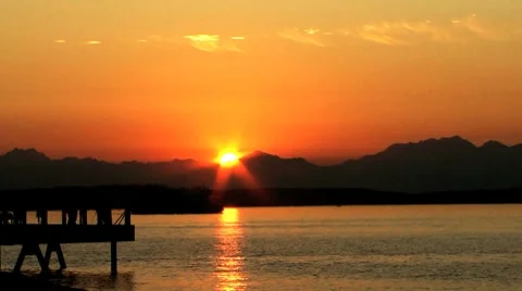 Puget sunset Stock Footage 8568991