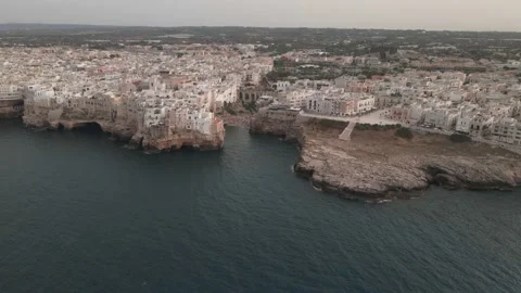 Puglia.Polignano drone shot Stock Footage 236419728