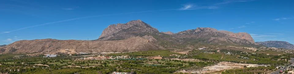 Puig Campana, the second-highest mountain in Spain's Alicante province Stock Photos