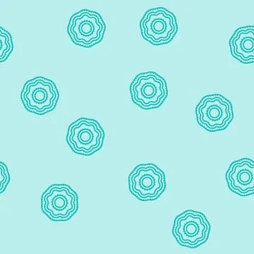 Puja thali line seamless pattern Ilustração Stock