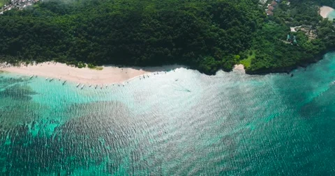 Puka Shell Beach in Boracay, Philippines. Stock Footage 266921219