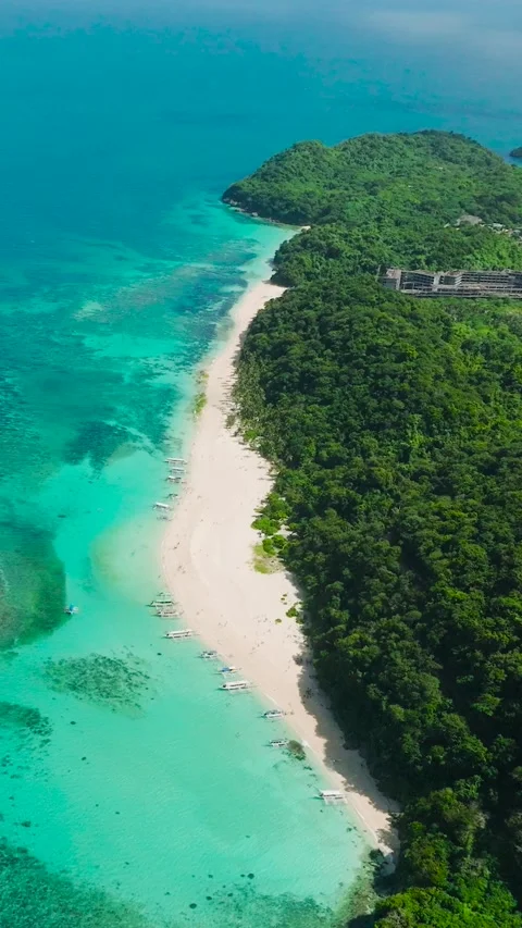 Puka Shell Beach. Boracay, Philippines. Stock Footage 267819946