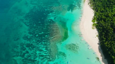 Puka Shell Beach. Boracay, Philippines. Stock Footage 311347694