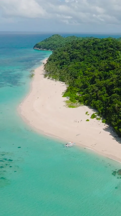 Puka Shell Beach. Boracay, Philippines. Stock-Footage 344763433