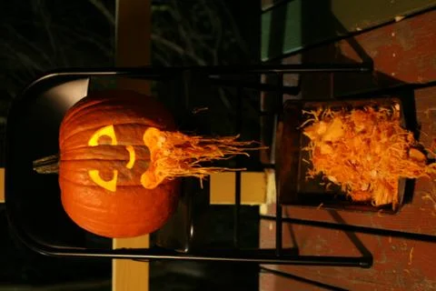 Puking Pumpkin - JackOLantern Stock Photos