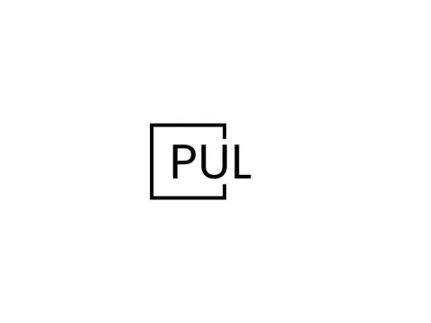 PUL letter initial logo design vector illustration Stock Illustration
