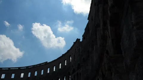 Pula gladiator arena timelapse 03 스톡 동영상 8660993